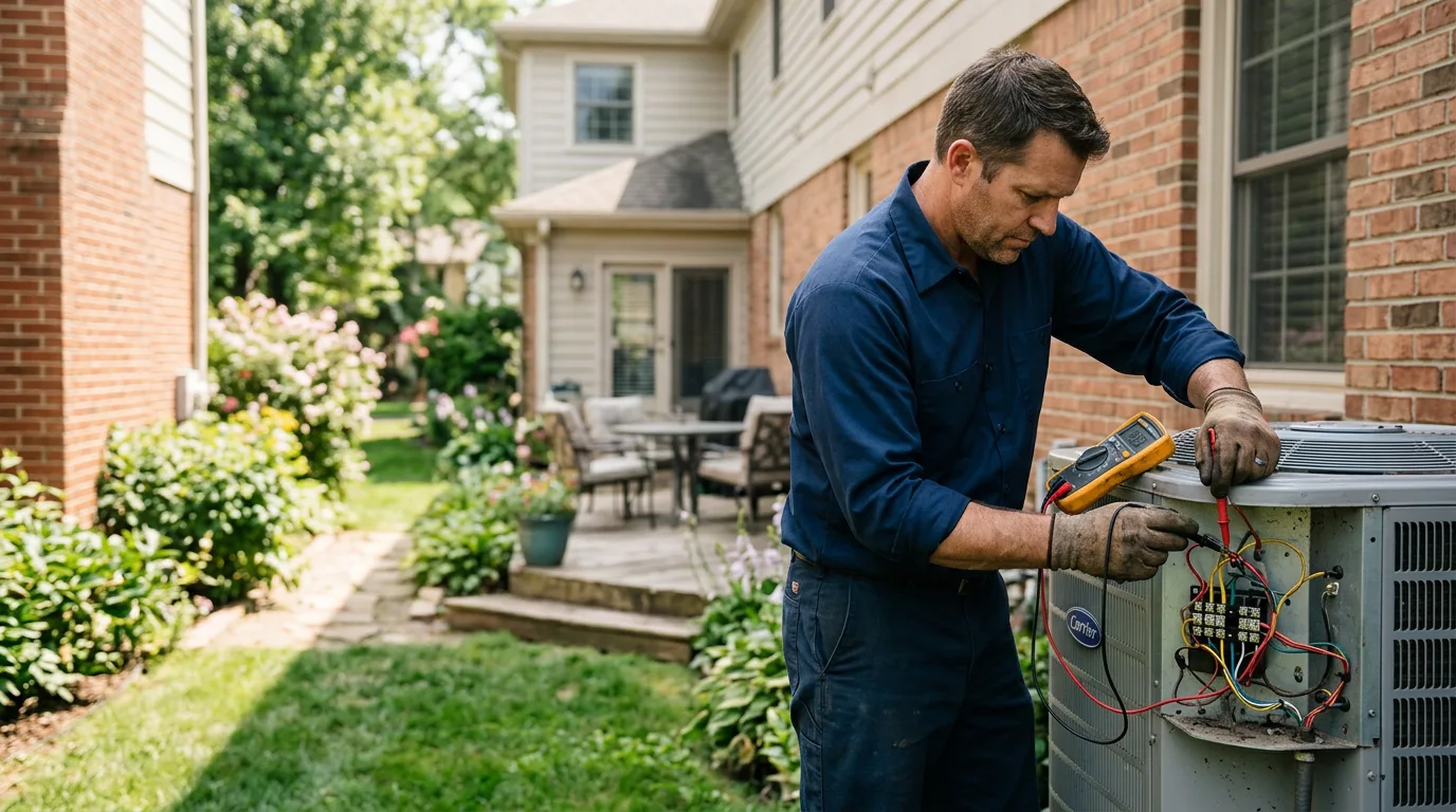 HVAC technician working near Dry Run, PA